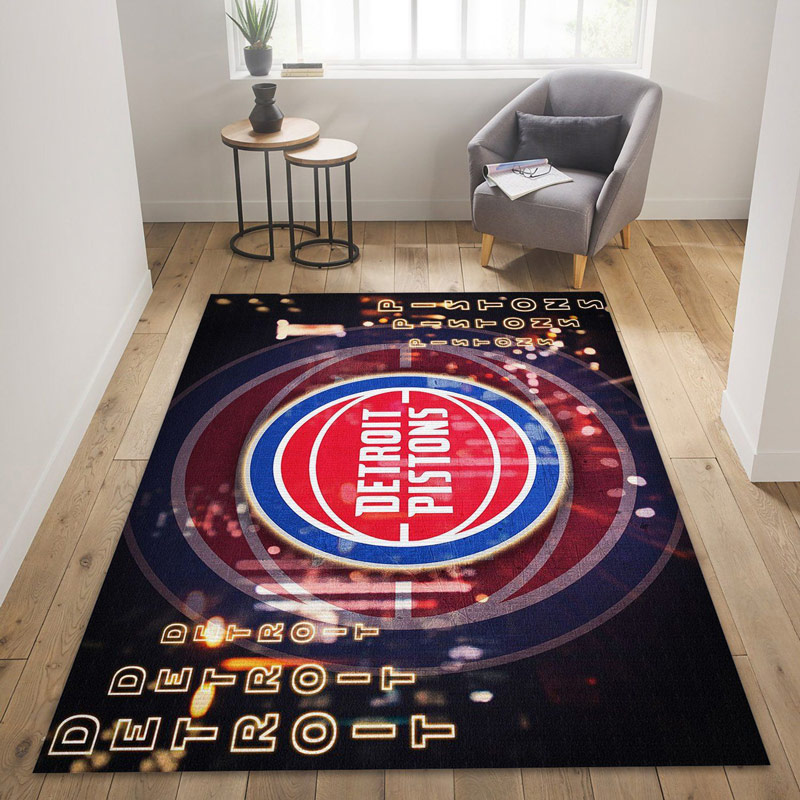 Detroit Pistons Rug NBA Area Rug Kitchen Rug Indoor Outdoor Rug Rectangle Carpet