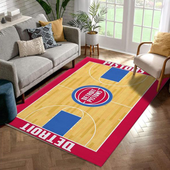 Detroit Pistons Rug NBA Area Rug Bathroom Rugs Outdoor Rugs Rectangle Carpet