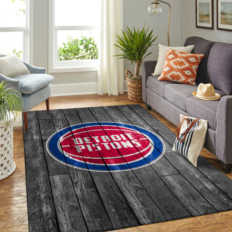 Detroit Pistons Area Rug NBA Area Rug Bathroom Rug Outdoor Rug Rectangle Carpet