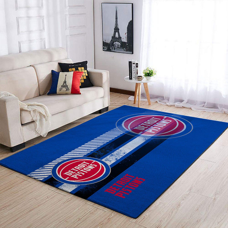 Detroit Pistons Area Rug NBA Area Rug Living Room Area Rug Outdoor Rugs Rectangle Carpet