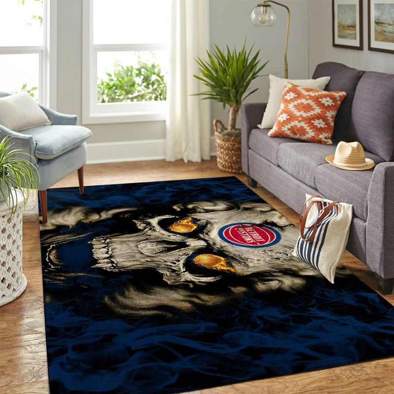 Detroit Pistons Rug NBA Area Rug Living Room Rug Indoor Outdoor Rugs Rectangle Carpet