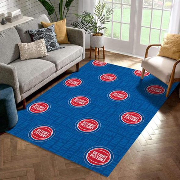 Detroit Pistons Rug NBA Area Rug Bedroom Rug Outdoor Rugs Rectangle Carpet
