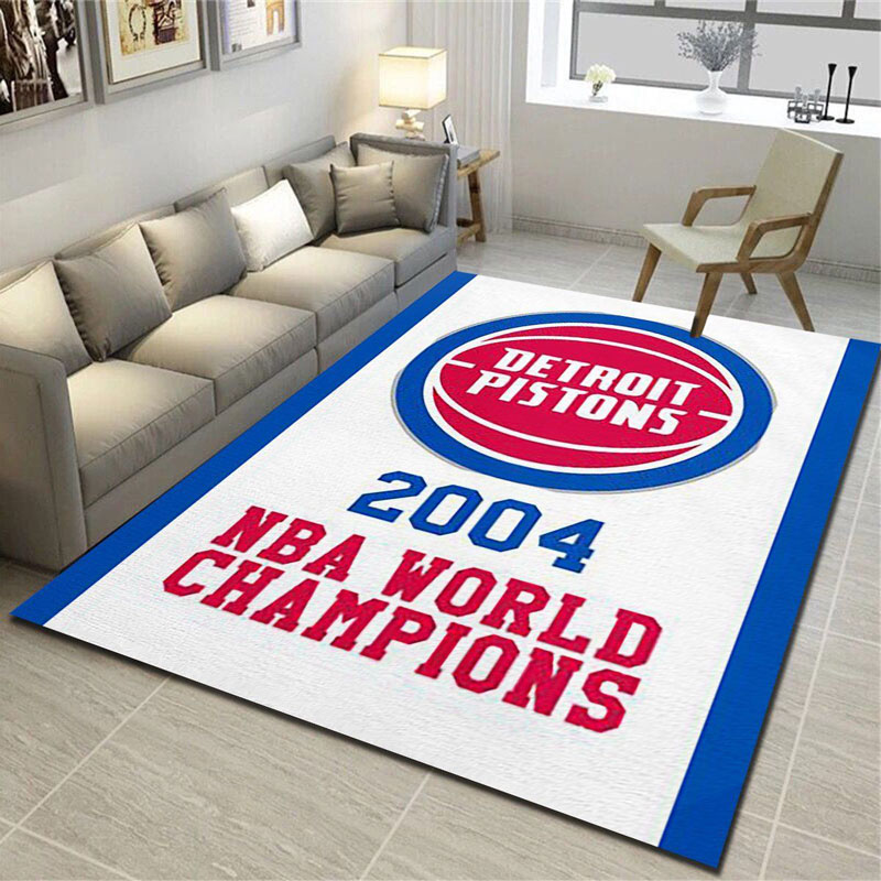 Detroit Pistons Rug NBA Area Rug Living Room Area Rug Indoor Outdoor Rugs Rectangle Carpet
