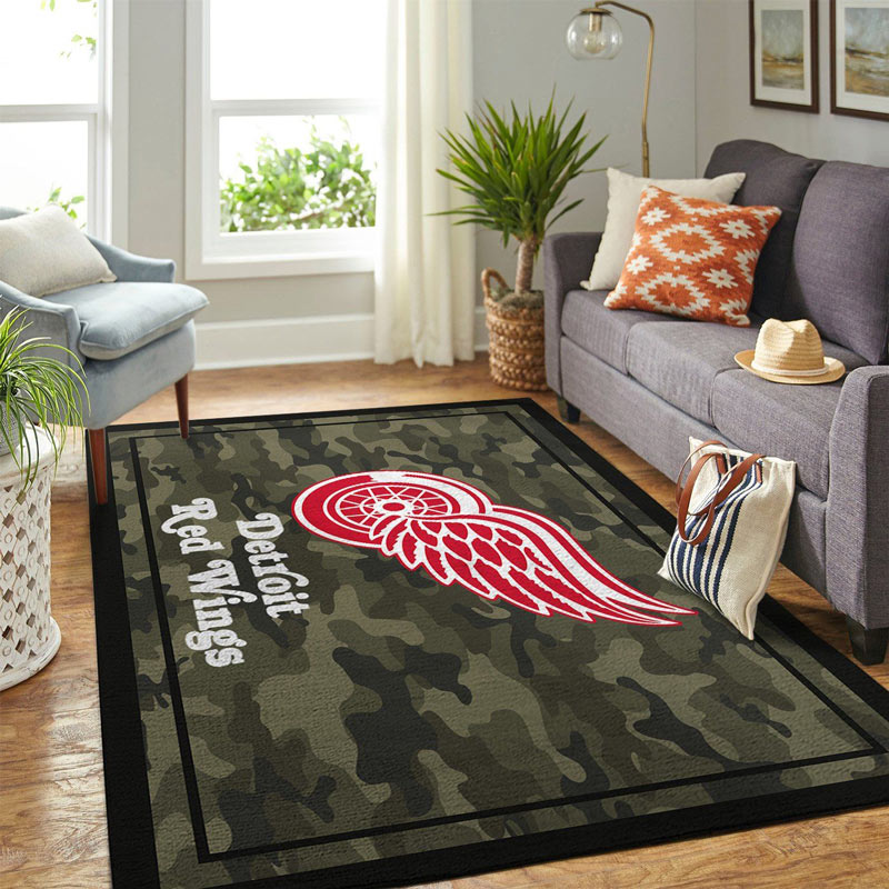 Detroit Red Wings Rug NHL Area Rug Dining Room Rugs Outdoor Rugs Rectangle Carpet