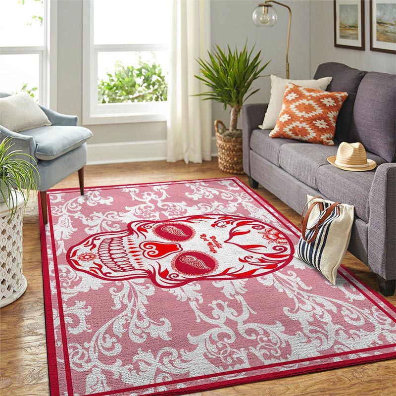 Detroit Red Wings Area Rug NHL Area Rug Dining Room Rugs Indoor Outdoor Rugs Rectangle Carpet