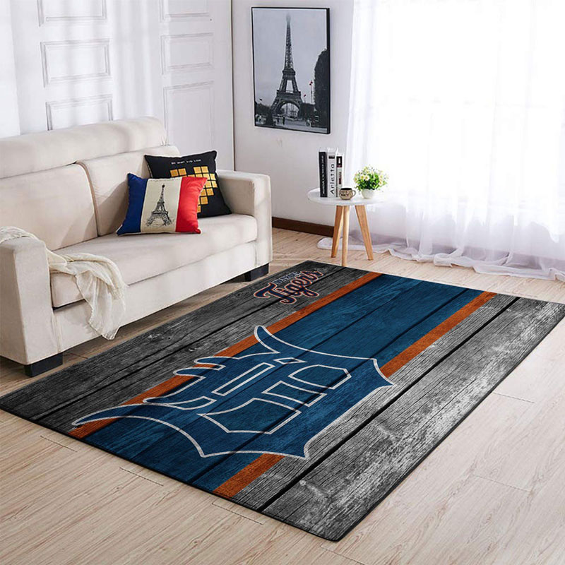 Detroit Tigers Area Rug MLB Area Rug Bathroom Rug Outdoor Rugs Rectangle Carpet