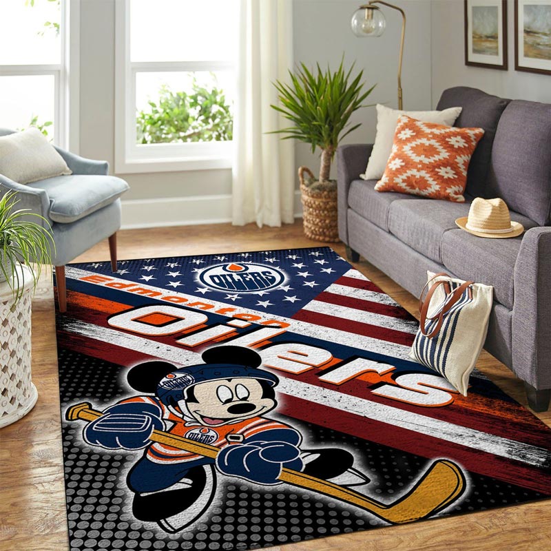 Edmonton Oilers Rug NHL Area Rug Bathroom Rugs Outdoor Rug Rectangle Carpet