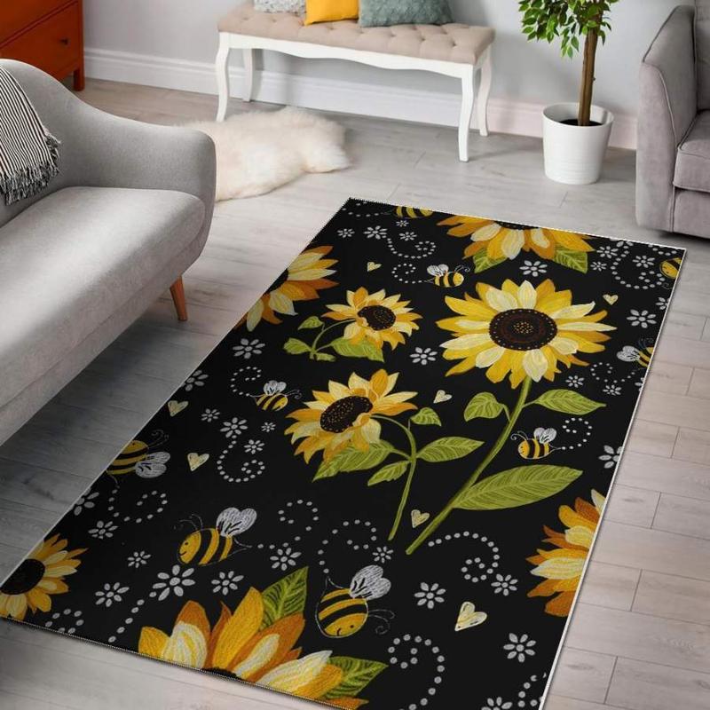 Flower 5 Rug Living Room Area Rug