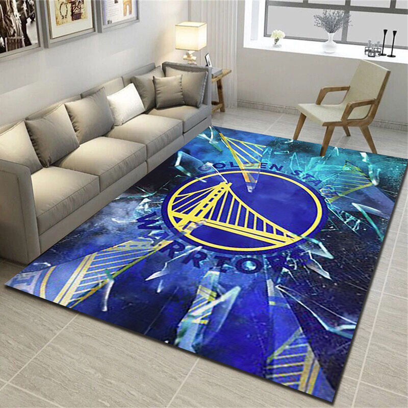 Golden State Warriors Rug NBA Area Rug Dining Room Rug Indoor Outdoor Rug Rectangle Carpet