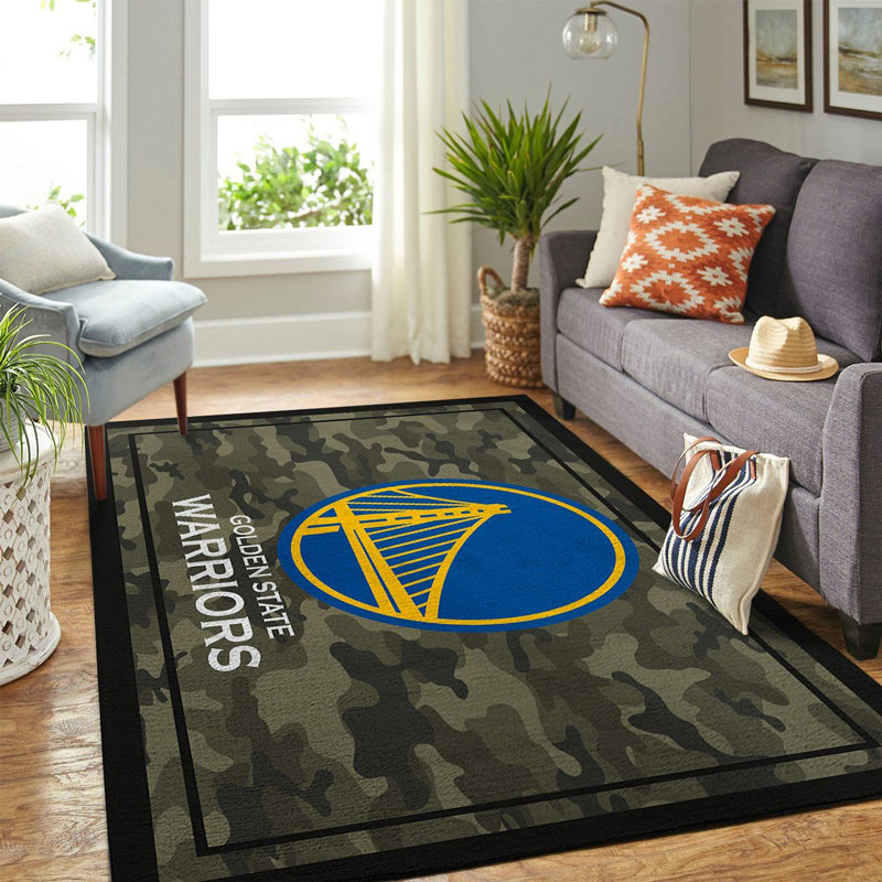 Golden State Warriors Area Rug NBA Area Rug Living Room Area Rug Indoor Outdoor Rugs Rectangle Carpet
