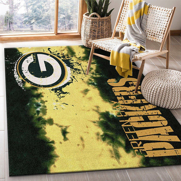 Green Bay Packers Area Rug NFL Area Rug Bedroom Rug Indoor Outdoor Rugs Rectangle Carpet