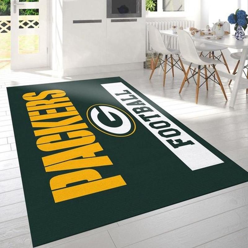 Green Bay Packers Area Rug NFL Area Rug Kitchen Rug Indoor Outdoor Rugs Rectangle Carpet