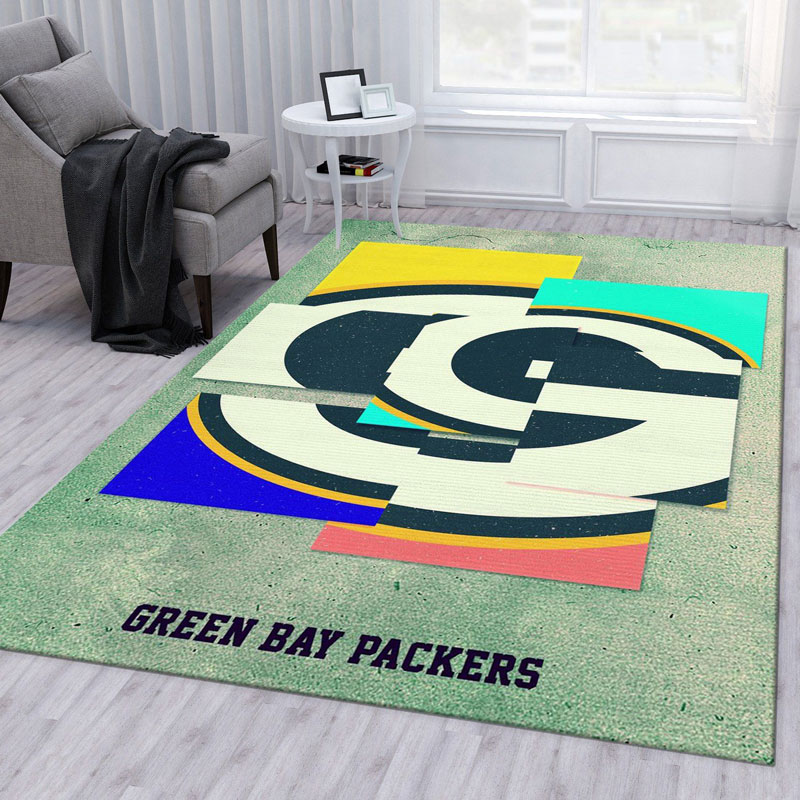 Green Bay Packers Area Rug NFL Area Rug Bedroom Area Rug Indoor Outdoor Rug Rectangle Carpet