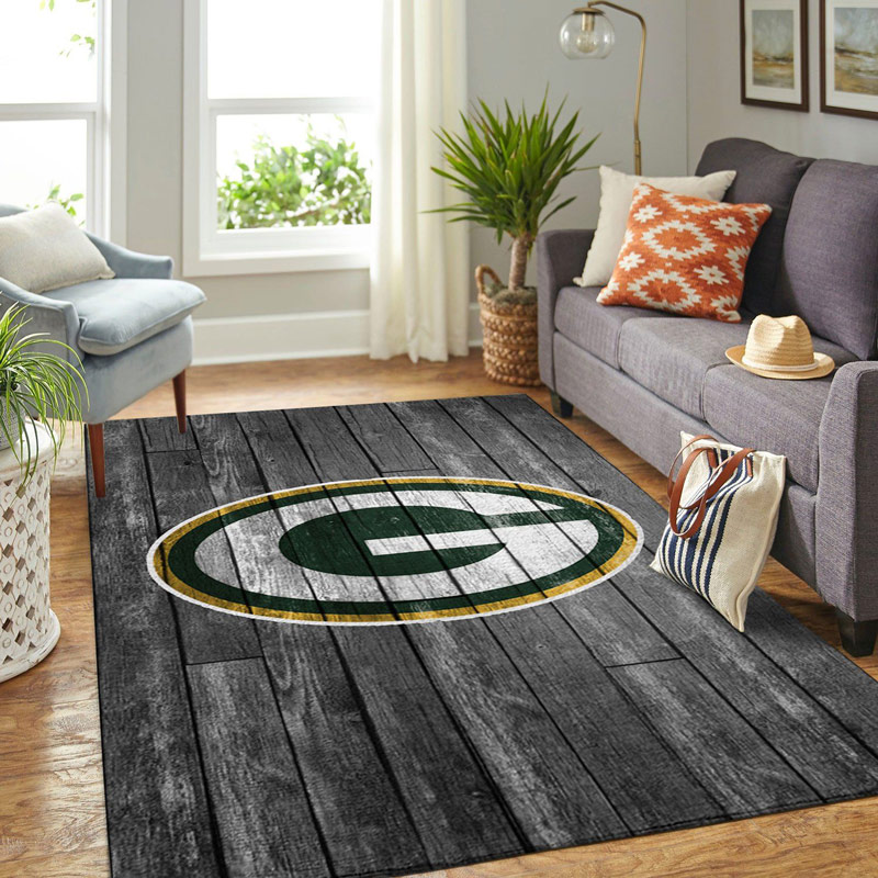 Green Bay Packers Area Rug NFL Area Rug Living Room Rug Indoor Outdoor Rug Rectangle Carpet