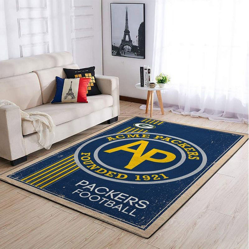 Green Bay Packers Rug NFL Area Rug Bathroom Rug Outdoor Rugs Rectangle Carpet