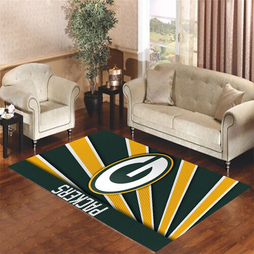 Green Bay Packers Area Rug NFL Area Rug Bedroom Area Rug Indoor Outdoor Rug Rectangle Carpet