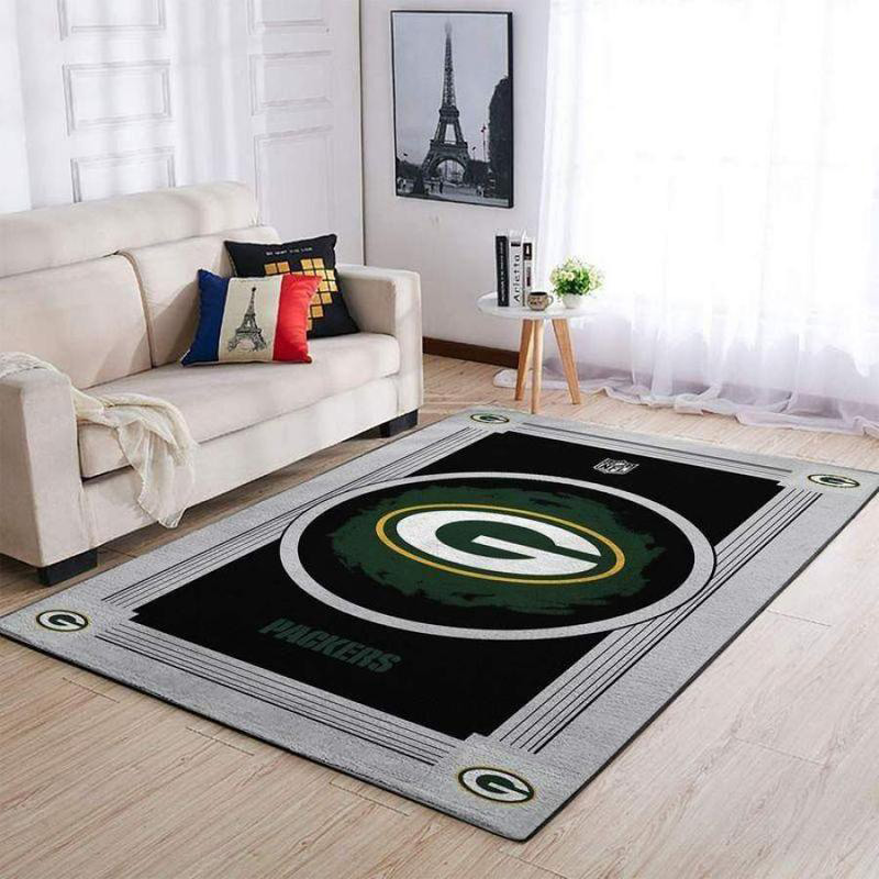 Green Bay Packers Rug NFL Area Rug Living Room Rug Indoor Outdoor Rugs Rectangle Carpet