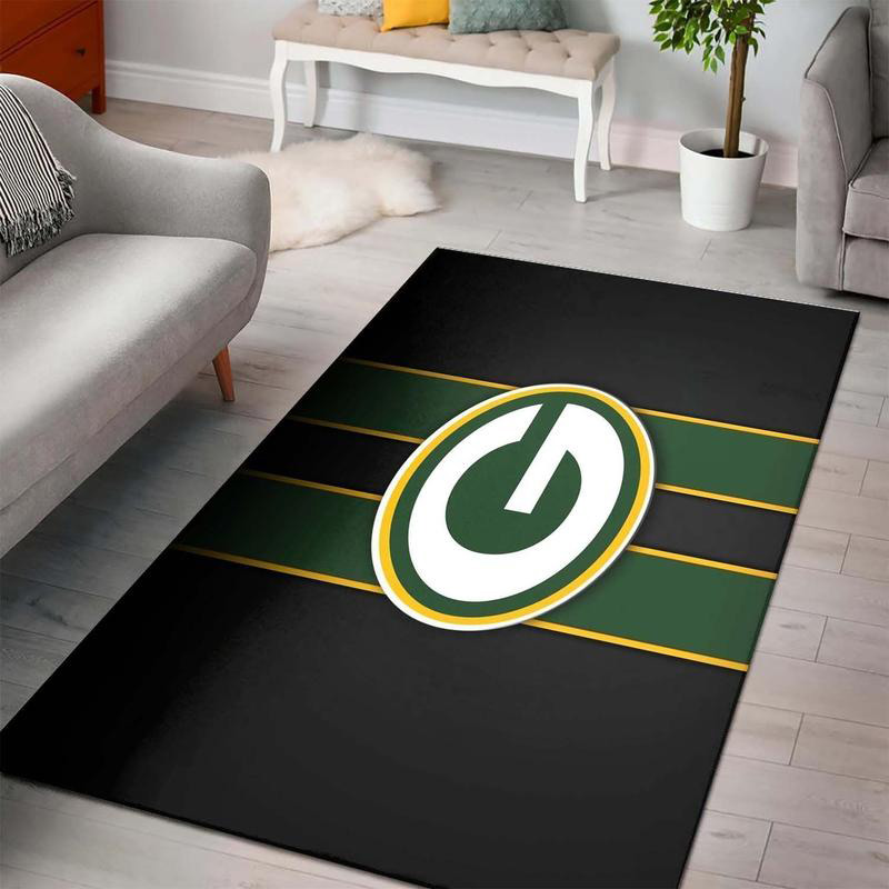 Green Bay Packers Area Rug NFL Area Rug Bedroom Rug Indoor Rugs Rectangle Carpet