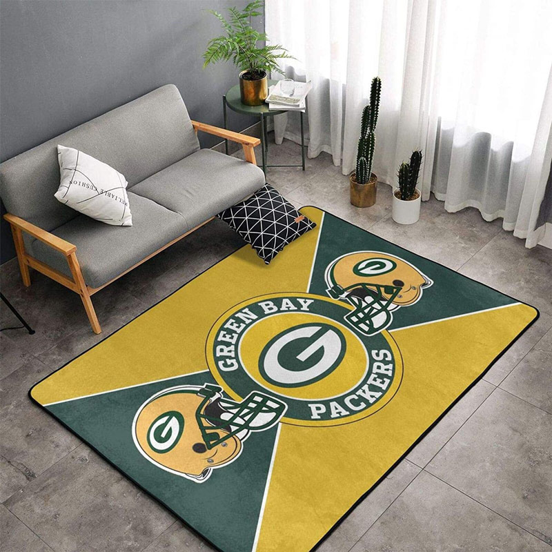 Green Bay Packers Area Rug NFL Area Rug Bathroom Rugs Outdoor Rug Rectangle Carpet