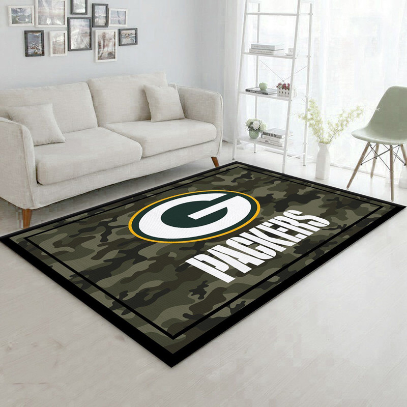 Green Bay Packers Area Rug NFL Area Rug Dining Room Rugs Indoor Outdoor Rug Rectangle Carpet