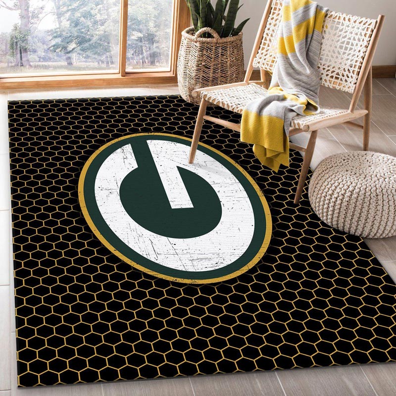 Green Bay Packers Rug NFL Area Rug Kitchen Rug Outdoor Rug Rectangle Carpet