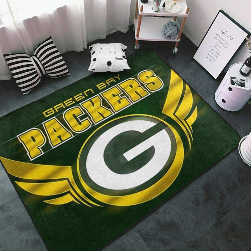 Green Bay Packers Area Rug NFL Area Rug Dining Room Rug Outdoor Rug Rectangle Carpet