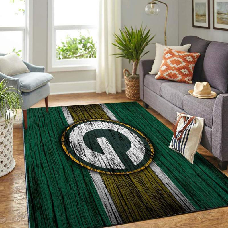 Green Bay Packers Rug NFL Area Rug Bathroom Rug Indoor Outdoor Rugs Rectangle Carpet