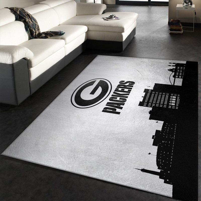 Green Bay Packers Area Rug NFL Area Rug Dining Room Rug Outdoor Rug Rectangle Carpet
