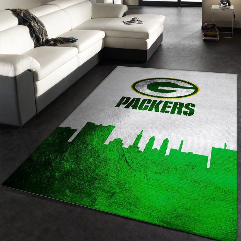 Green Bay Packers Rug NFL Area Rug Bedroom Rug Outdoor Rug Rectangle Carpet