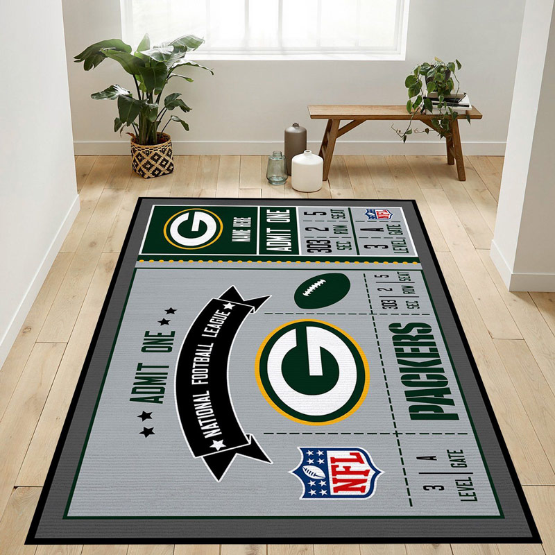 Green Bay Packers Area Rug NFL Area Rug Kitchen Rug Indoor Outdoor Rugs Rectangle Carpet