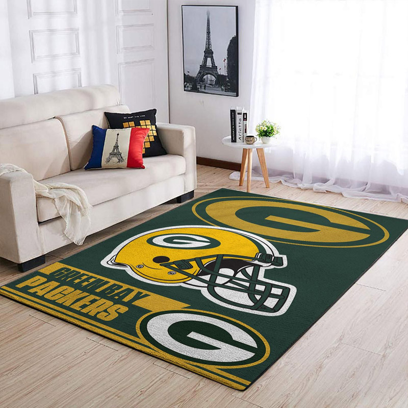 Green Bay Packers Area Rug NFL Area Rug Dining Room Rug Indoor Outdoor Rugs Rectangle Carpet
