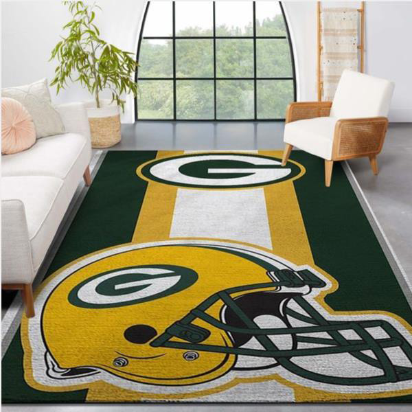 Green Bay Packers Area Rug NFL Area Rug Bathroom Rug Indoor Outdoor Rug Rectangle Carpet