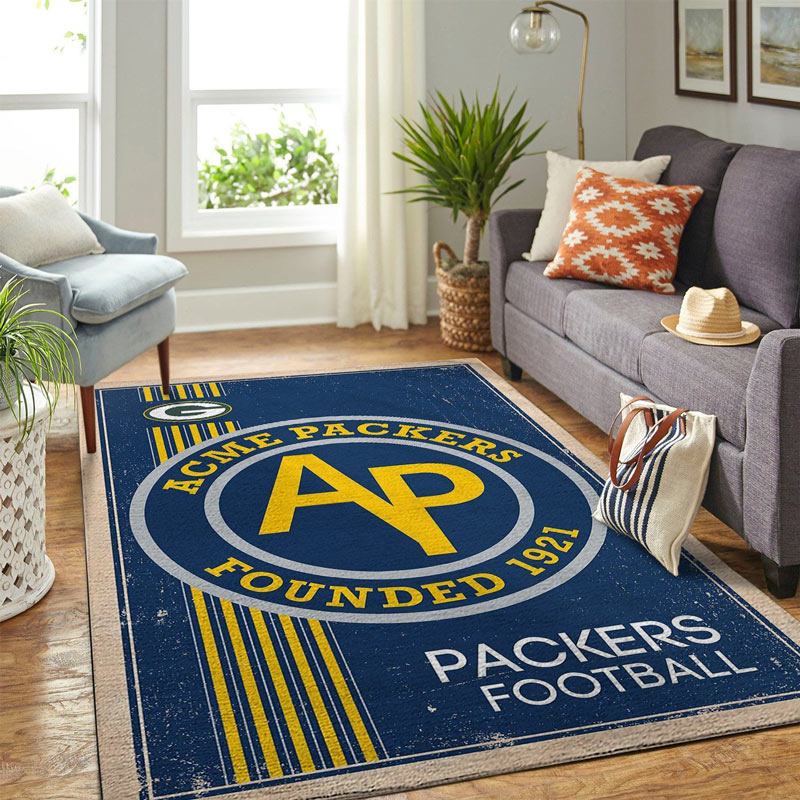 Green Bay Packers Rug NFL Area Rug Bedroom Rug Indoor Outdoor Rugs Rectangle Carpet