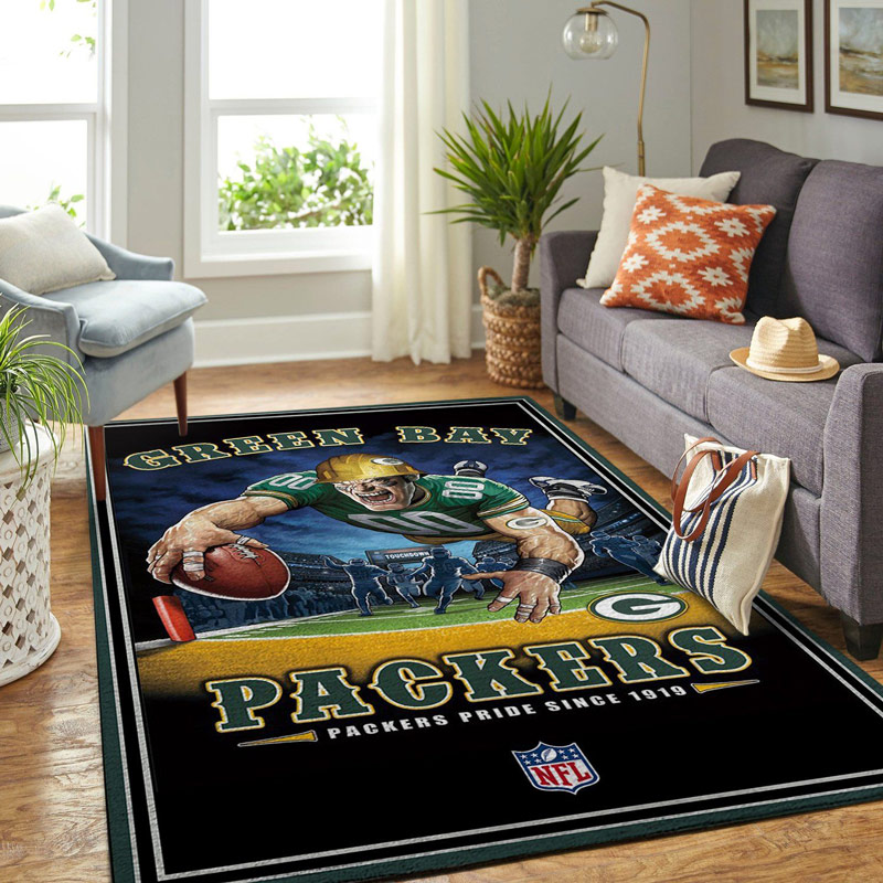 Green Bay Packers Rug NFL Area Rug Dining Room Rugs Indoor Outdoor Rug Rectangle Carpet