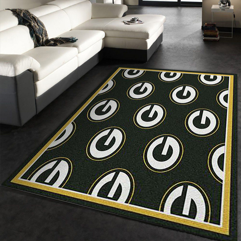 Green Bay Packers Area Rug NFL Area Rug Dining Room Rugs Indoor Outdoor Rug Rectangle Carpet