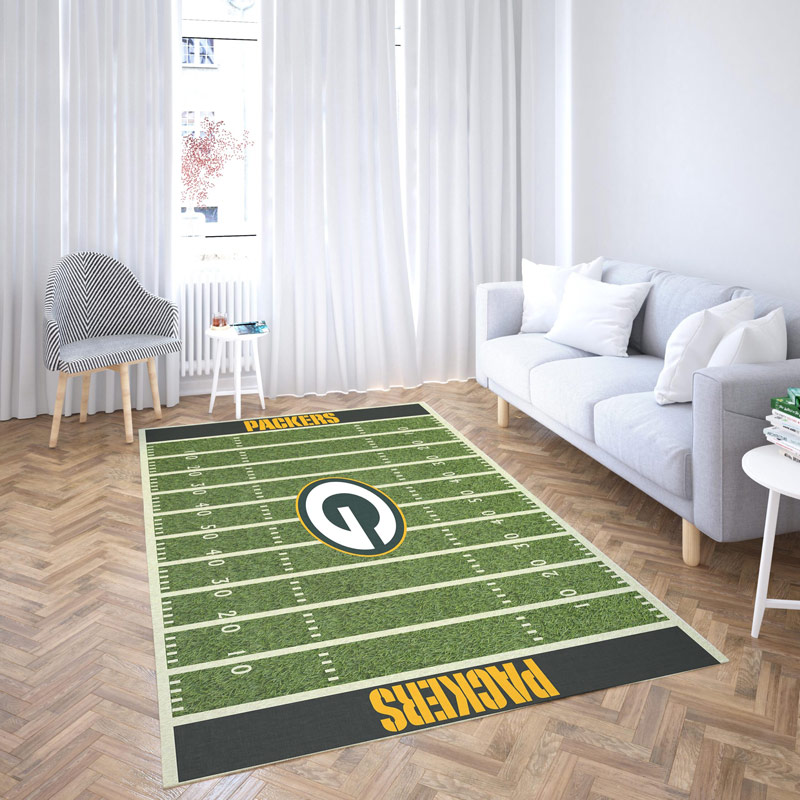 Green Bay Packers Rug NFL Area Rug Bedroom Area Rug Indoor Outdoor Rugs Rectangle Carpet
