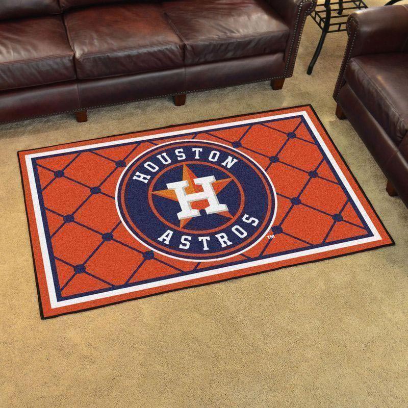 Houston Astros Rug MLB Area Rug Bedroom Area Rug Outdoor Rug Rectangle Carpet