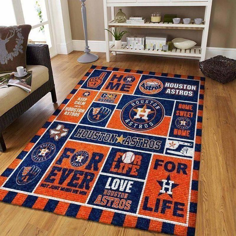Houston Astros Rug MLB Area Rug Bathroom Rug Outdoor Rugs Rectangle Carpet