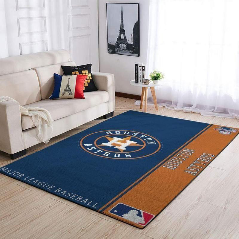 Houston Astros Rug MLB Area Rug Bedroom Area Rug Indoor Outdoor Rug Rectangle Carpet