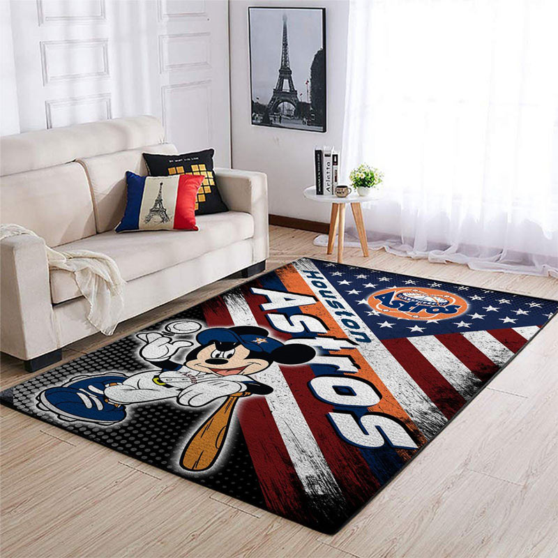 Houston Astros Rug MLB Area Rug Kitchen Rug Indoor Rugs Rectangle Carpet