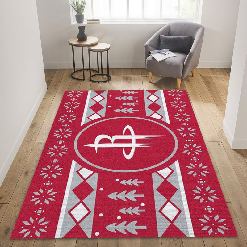 Houston Rockets Rug NBA Area Rug Kitchen Rug Outdoor Rug Rectangle Carpet
