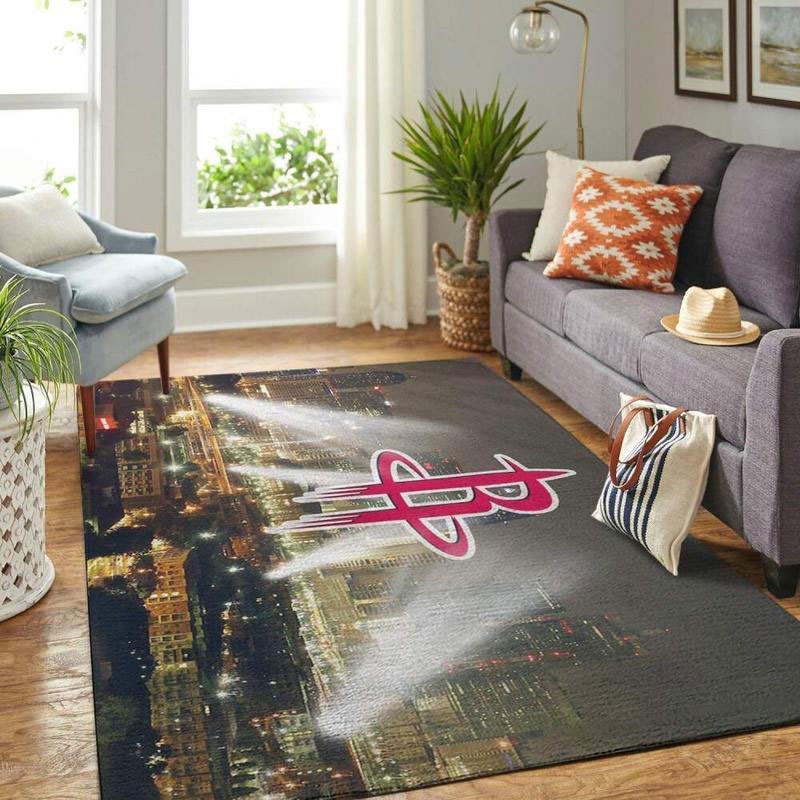 Houston Rockets Rug NBA Area Rug Dining Room Rugs Indoor Outdoor Rug Rectangle Carpet