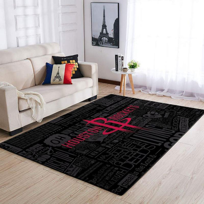 Houston Rockets Rug NBA Area Rug Bedroom Rug Indoor Outdoor Rug Rectangle Carpet