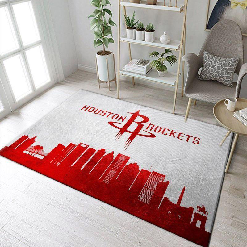 Houston Rockets Rug NBA Area Rug Dining Room Rug Indoor Outdoor Rugs Rectangle Carpet