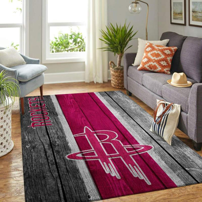 Houston Rockets Area Rug NBA Area Rug Bathroom Rugs Outdoor Rug Rectangle Carpet