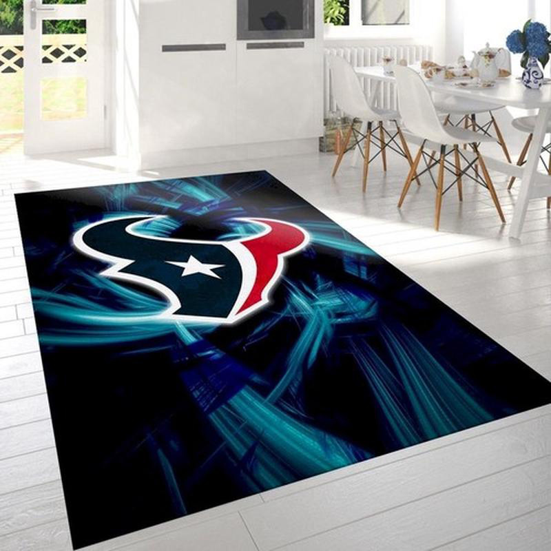 Houston Texans Area Rug NFL Area Rug Dining Room Rug Indoor Outdoor Rugs Rectangle Carpet