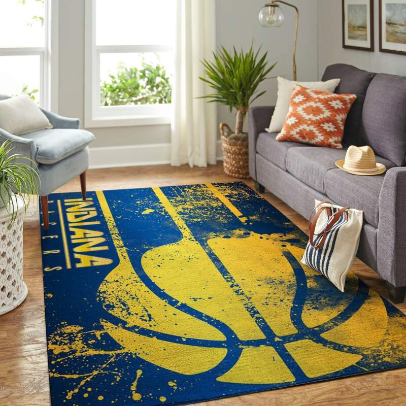 Indiana Pacers Rug NBA Area Rug Dining Room Rug Indoor Outdoor Rugs Rectangle Carpet