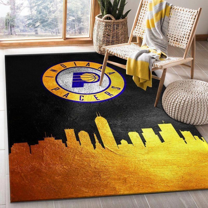 Indiana Pacers Rug NBA Area Rug Bathroom Rug Indoor Outdoor Rugs Rectangle Carpet