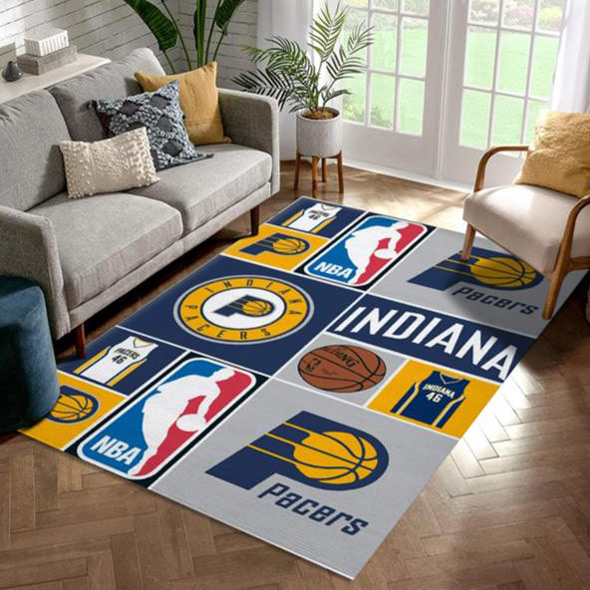 Indiana Pacers Rug NBA Area Rug Bedroom Rug Indoor Outdoor Rugs Rectangle Carpet