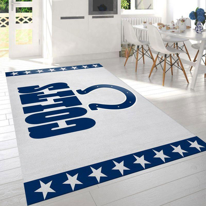 Indianapolis Colts Rug NFL Area Rug Dining Room Rugs Indoor Outdoor Rug Rectangle Carpet